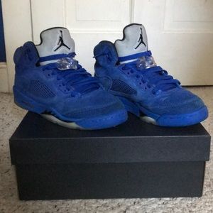 Air Jordan 5 blue suede - US size 4 youth